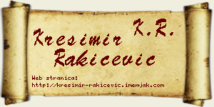 Krešimir Rakićević vizit kartica